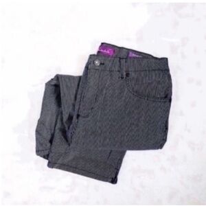 Stratford Striped Amanda Black & White Capri Jeans